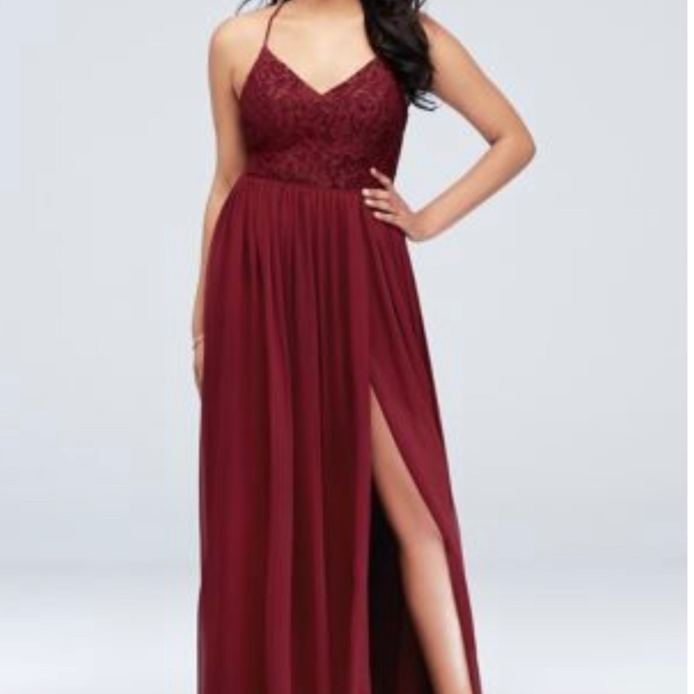 David’s bridal formal/bridesmaid wine dress